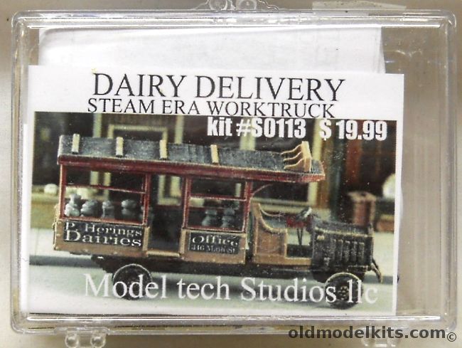 Model Tech Studios 1/87 Dairy Delivery Steam Era Worktruck HO Scale, SO113 plastic model kit